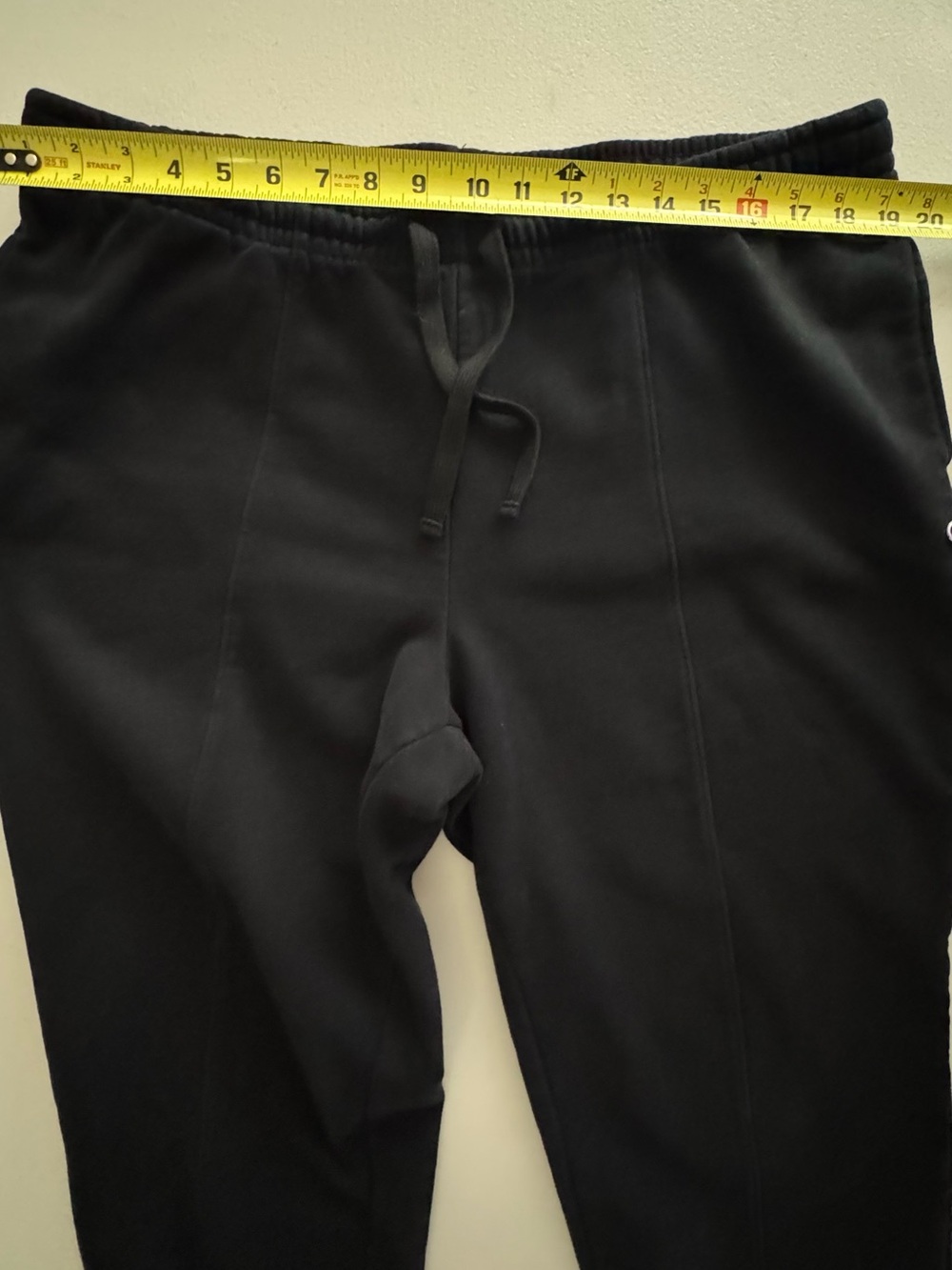 Champion Black Logo Fleece Joggers with White C Patch - Picture 4 of 5